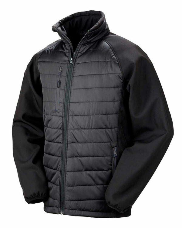 RER237X - Black Compass Padded Softshell