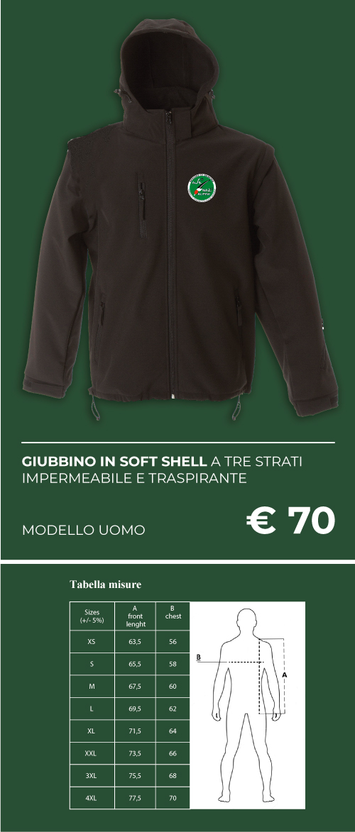 Giubbino Soft Shell Uomo Black € 70